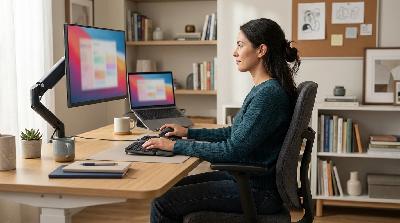 Build a More Comfortable, Ergonomic Desk Setup